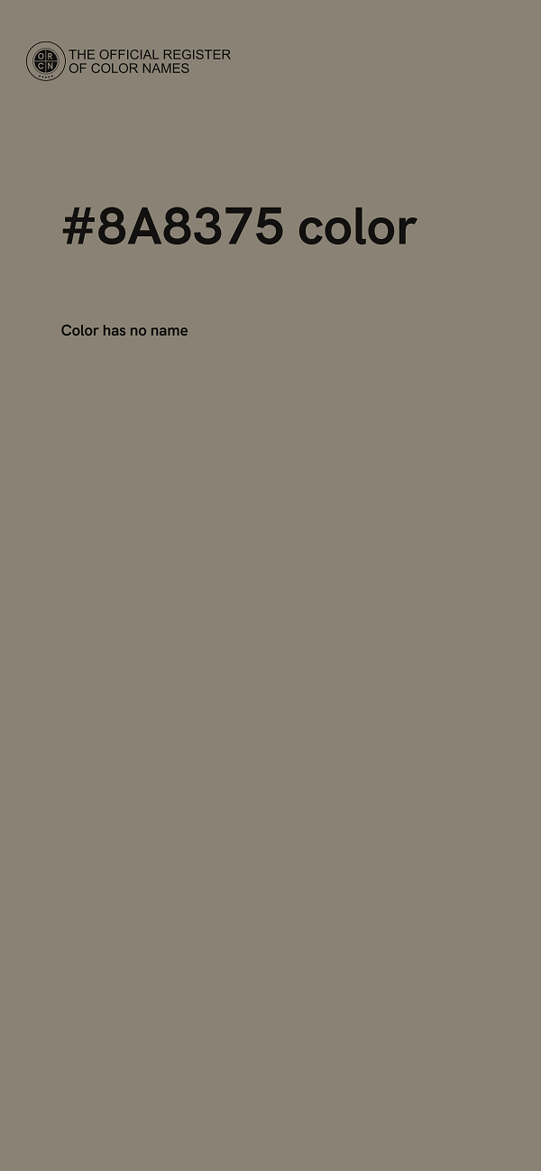 #8A8375 color image