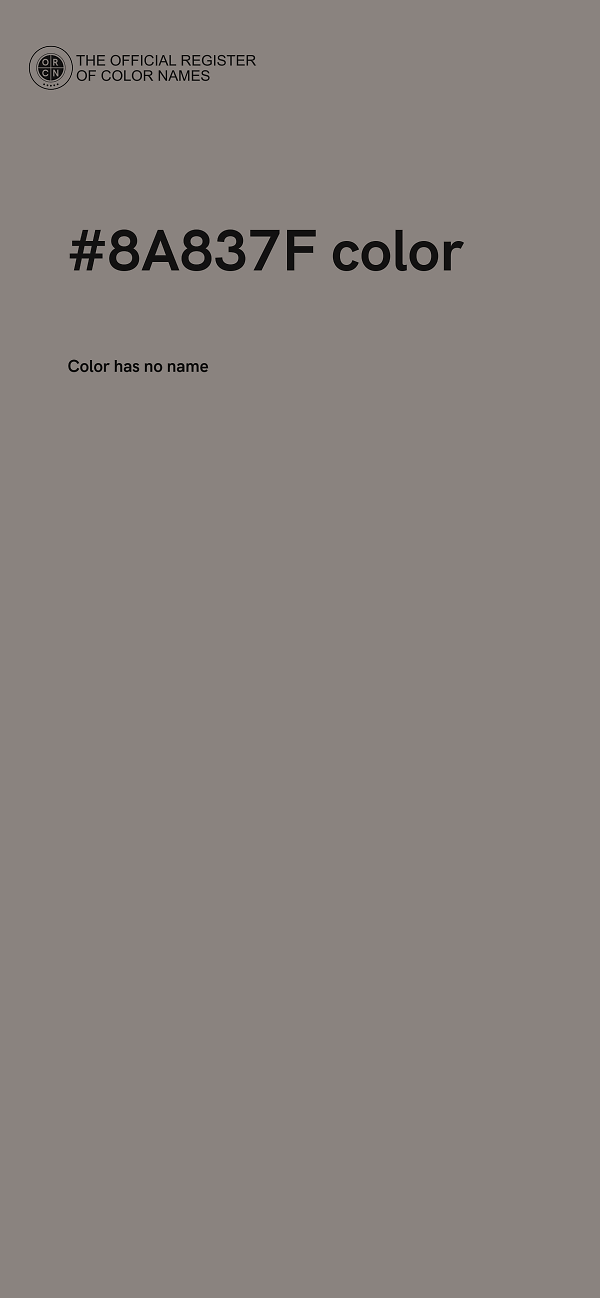#8A837F color image