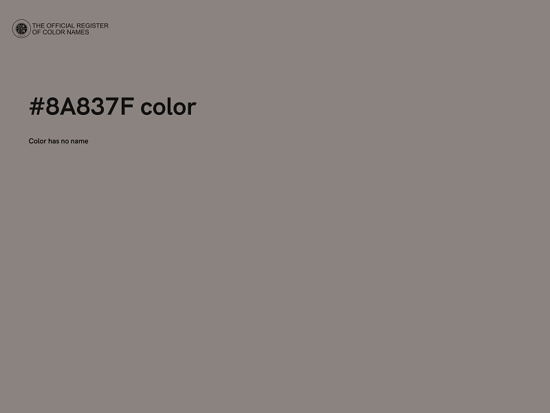 #8A837F color image