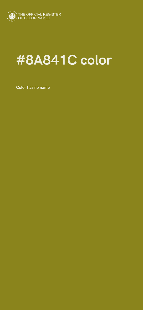 #8A841C color image