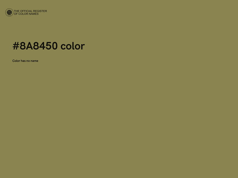 #8A8450 color image