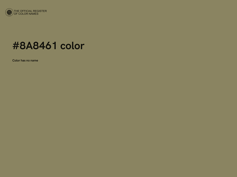 #8A8461 color image