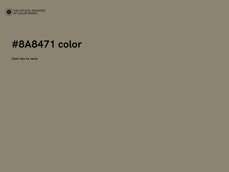 #8A8471 color image