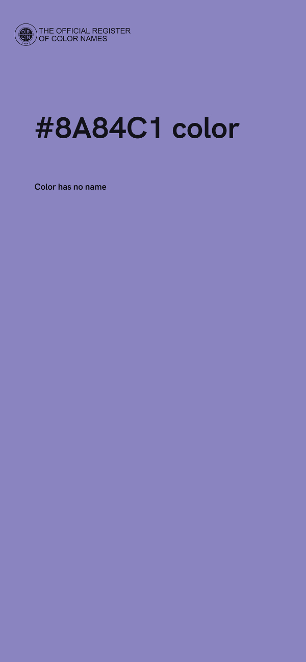 #8A84C1 color image