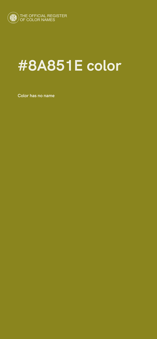 #8A851E color image