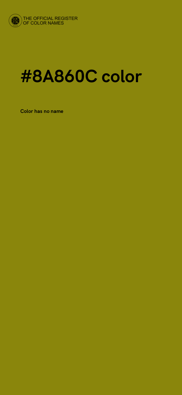#8A860C color image