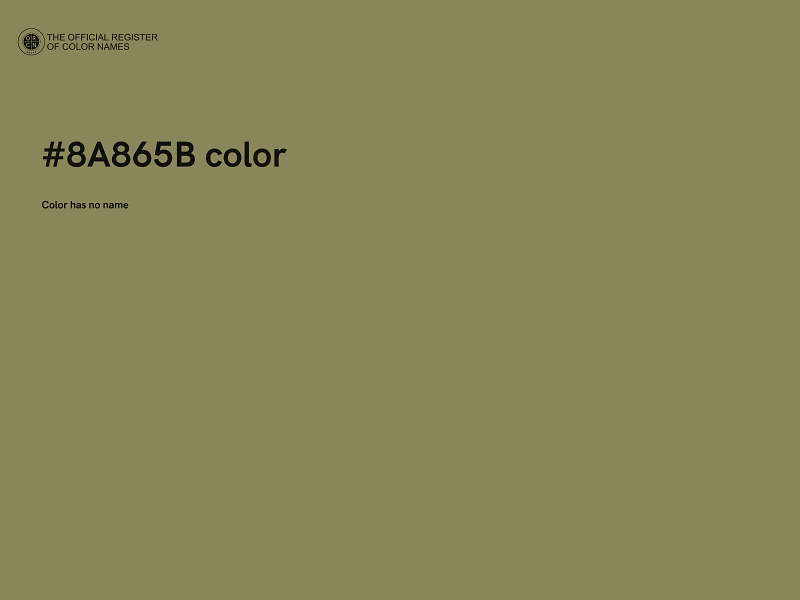 #8A865B color image