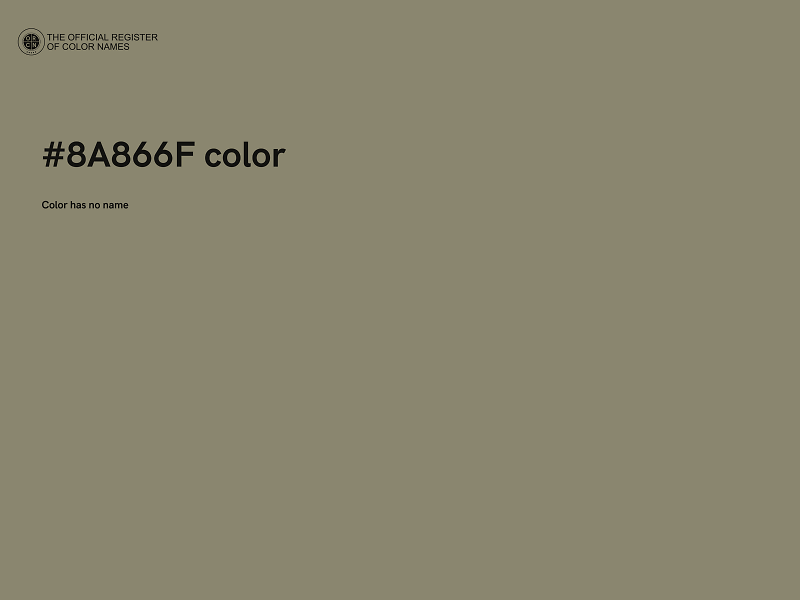 #8A866F color image