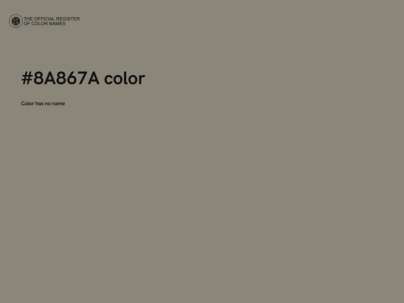 #8A867A color image