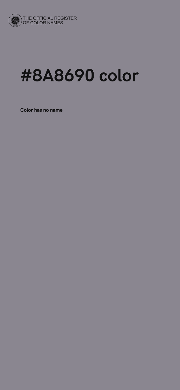 #8A8690 color image