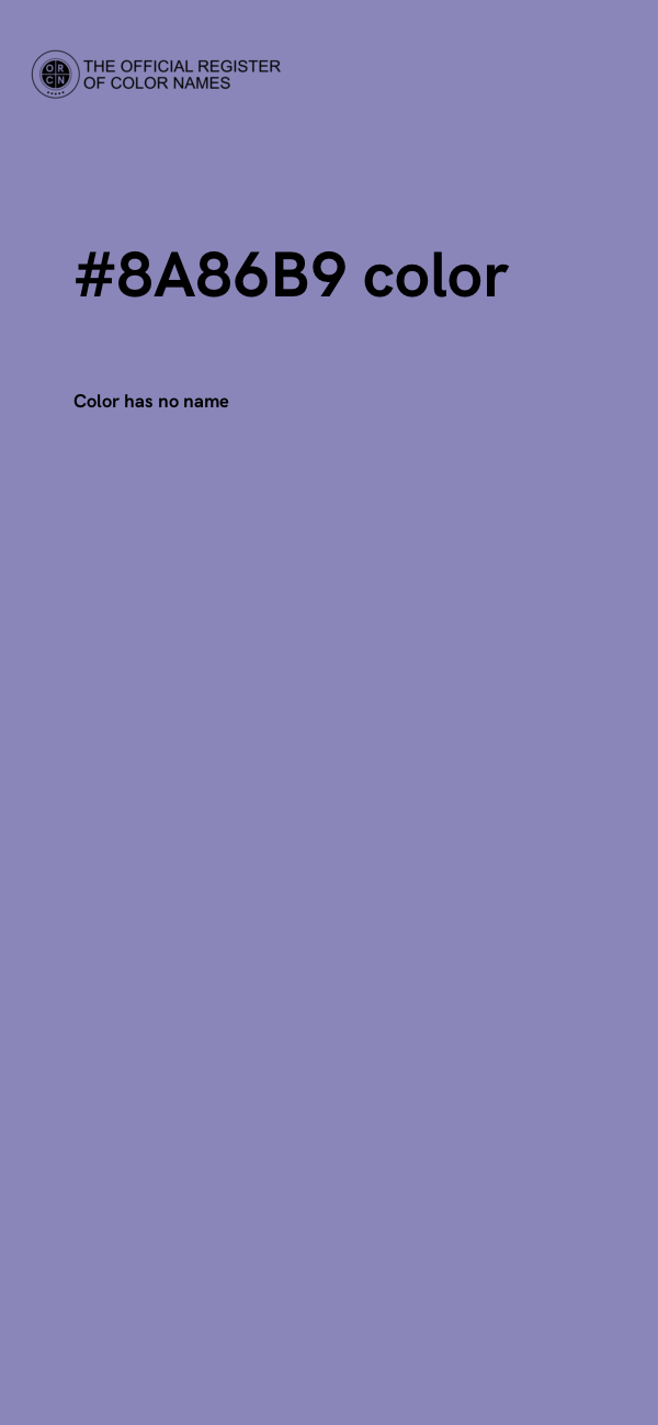 #8A86B9 color image