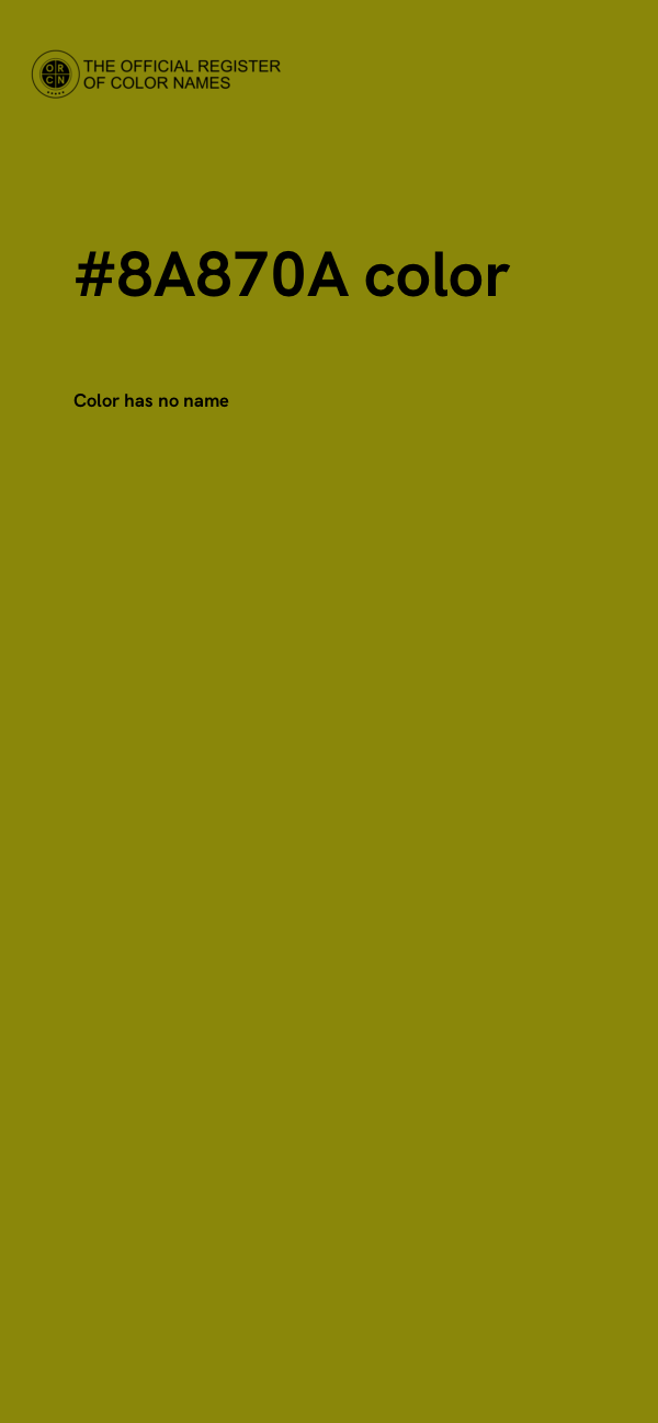 #8A870A color image