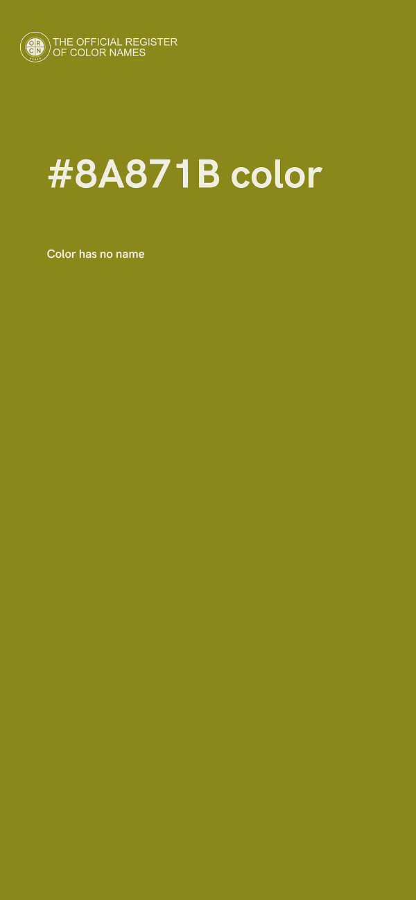 #8A871B color image