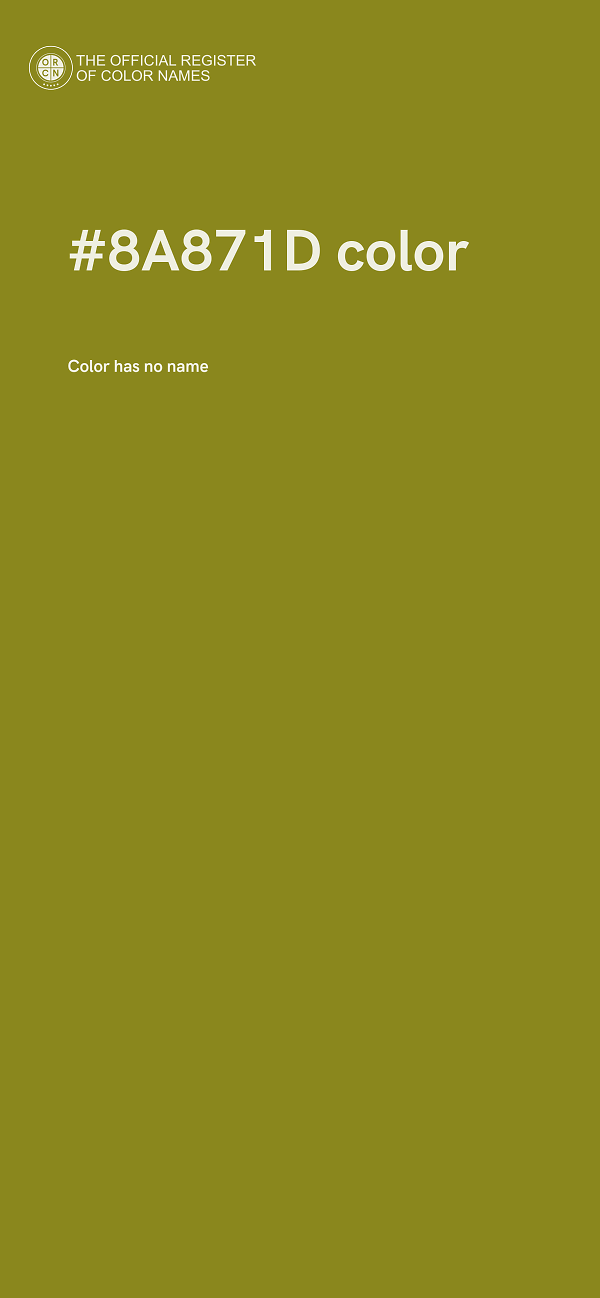 #8A871D color image
