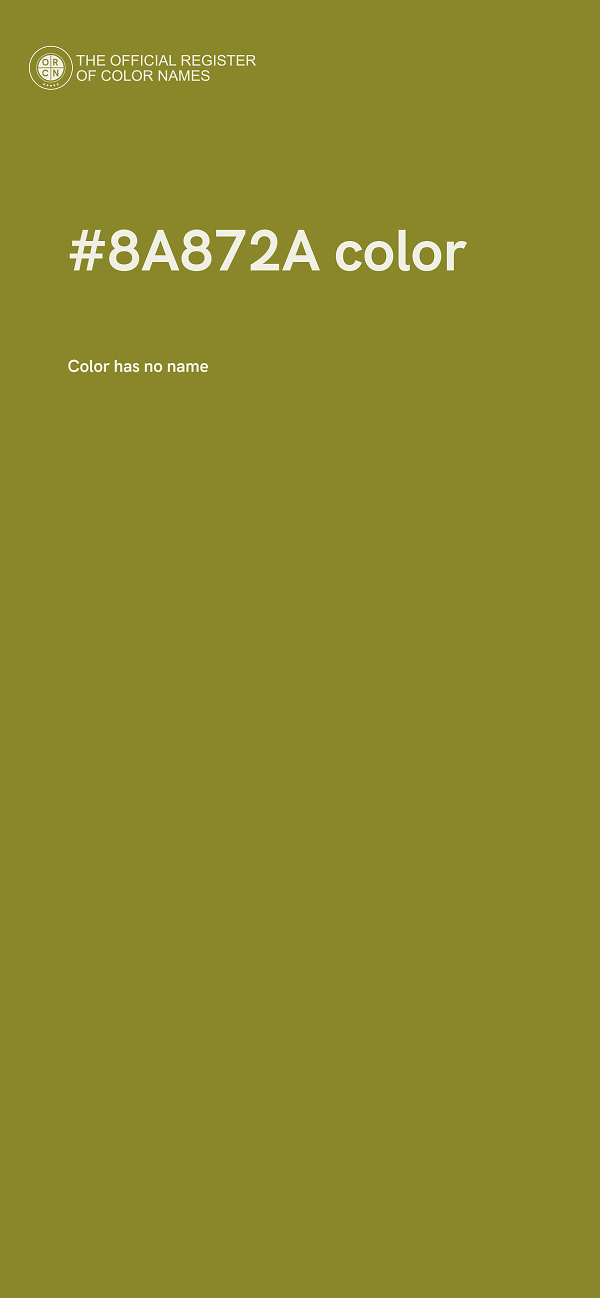 #8A872A color image