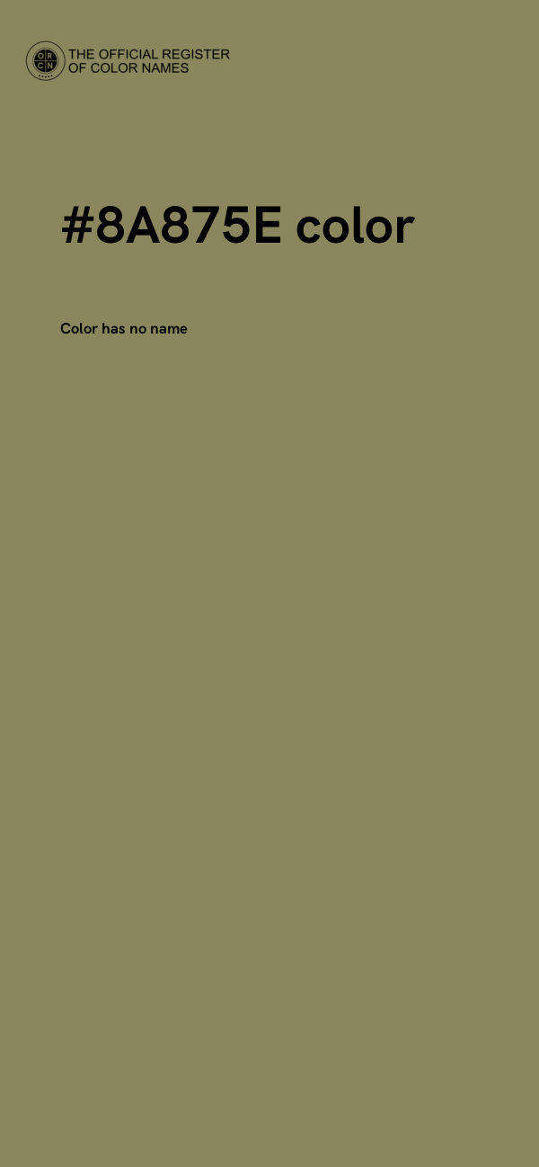 #8A875E color image