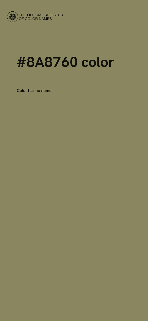 #8A8760 color image