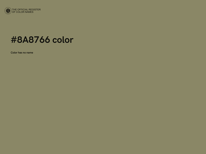 #8A8766 color image