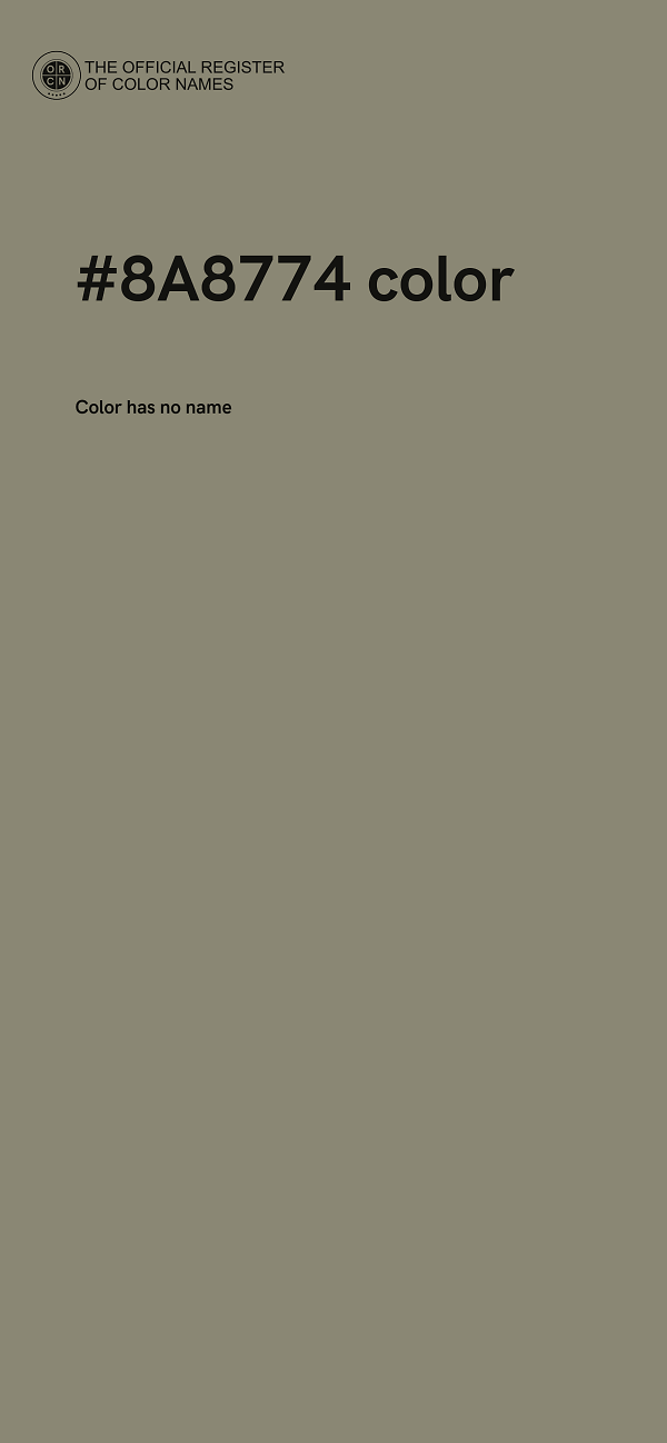 #8A8774 color image