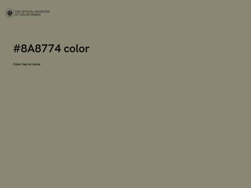 #8A8774 color image