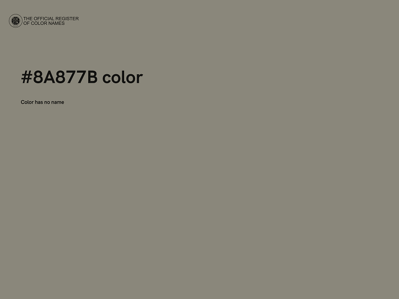 #8A877B color image