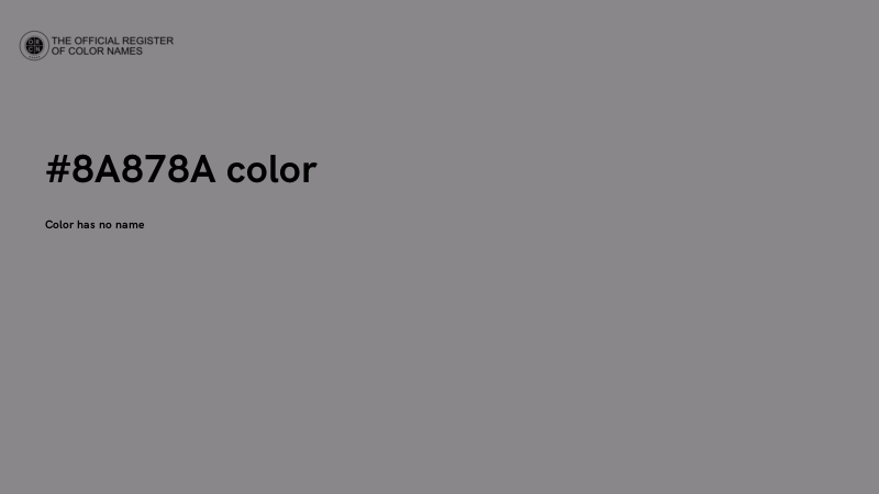 #8A878A color image