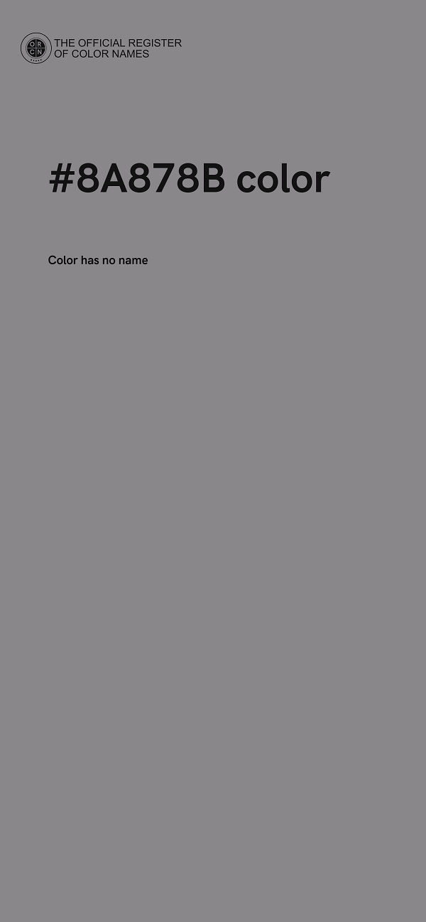 #8A878B color image