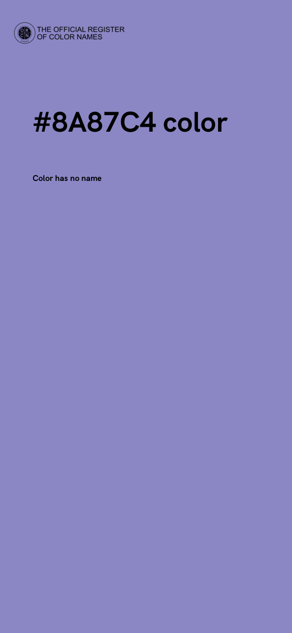 #8A87C4 color image