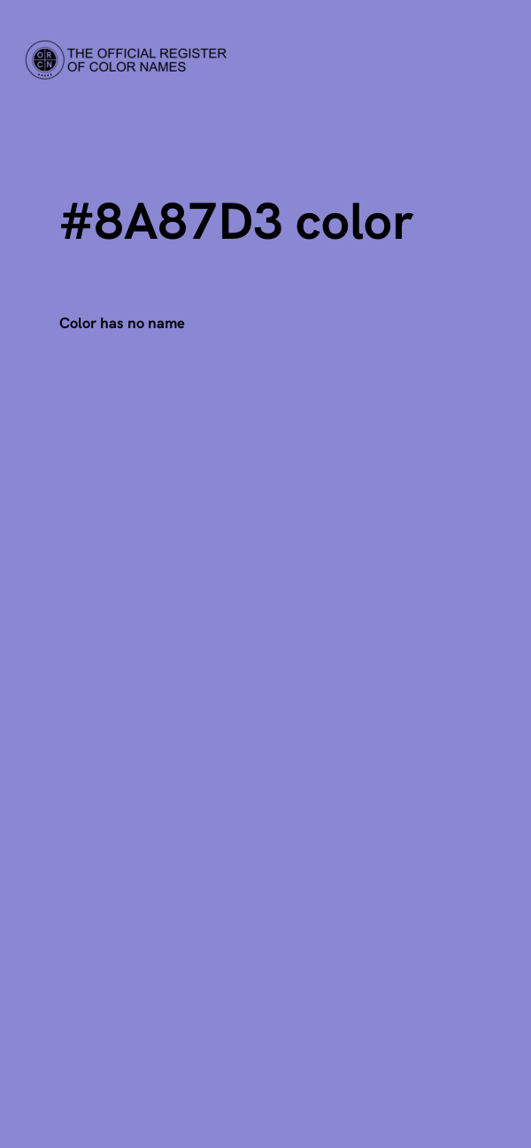 #8A87D3 color image