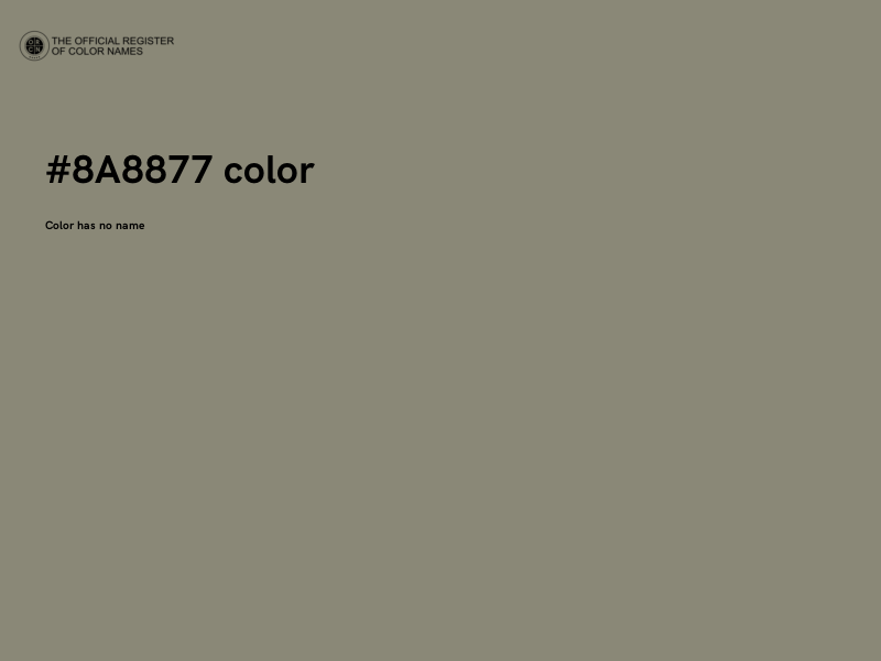 #8A8877 color image