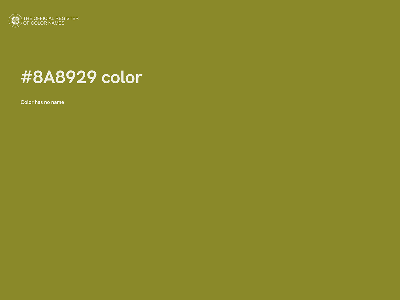 #8A8929 color image