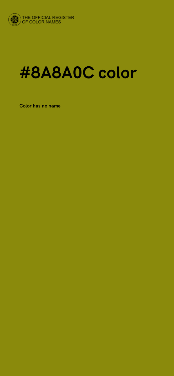 #8A8A0C color image