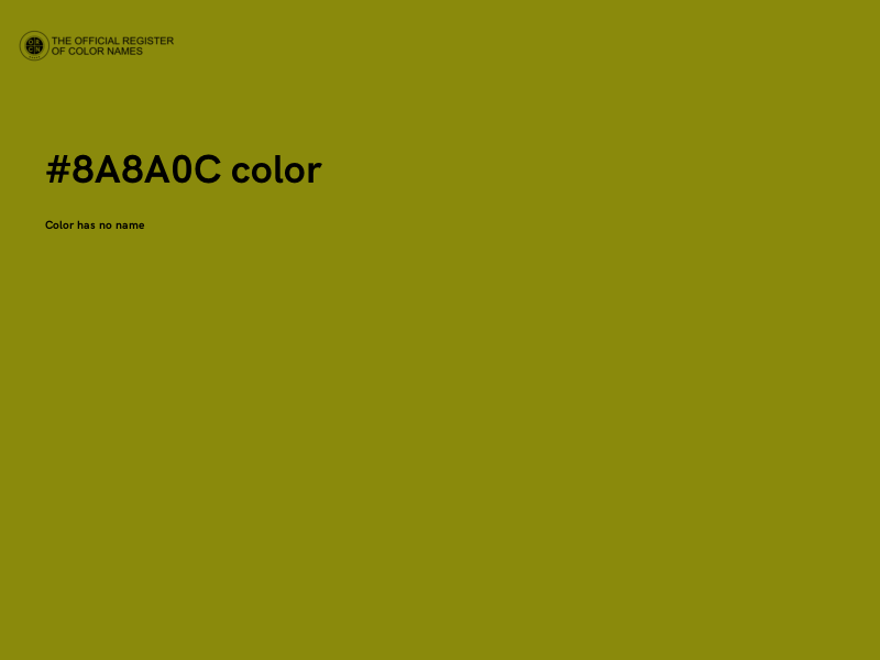 #8A8A0C color image
