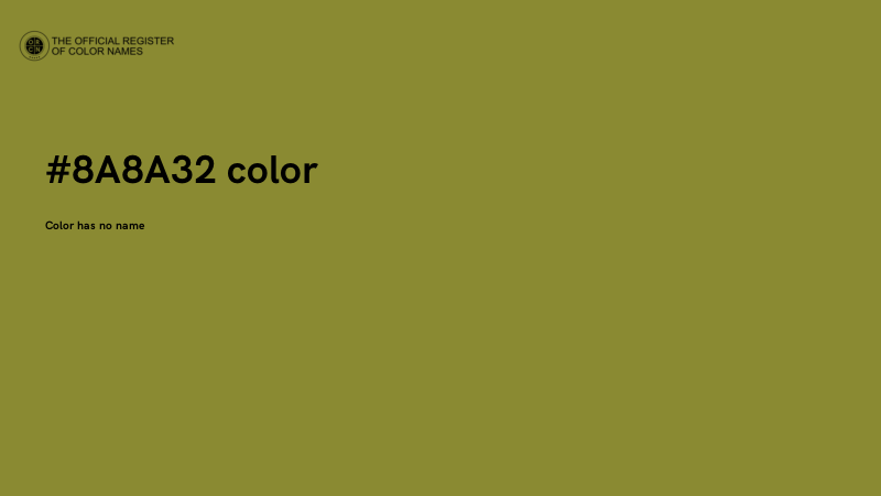#8A8A32 color image