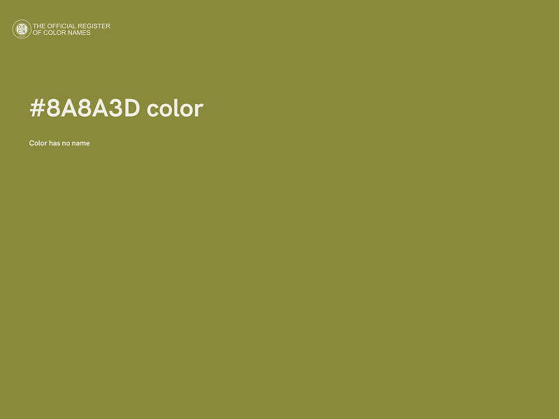 #8A8A3D color image