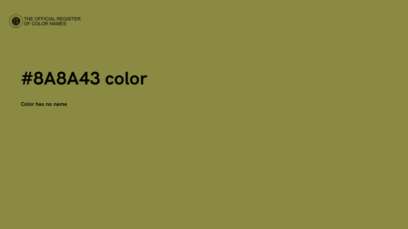 #8A8A43 color image