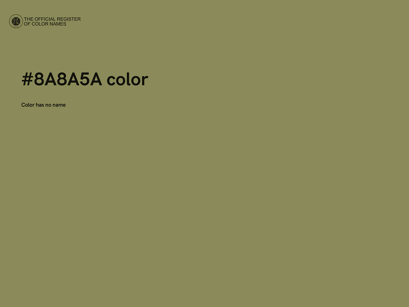 #8A8A5A color image