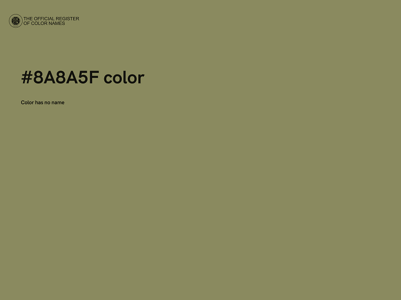 #8A8A5F color image