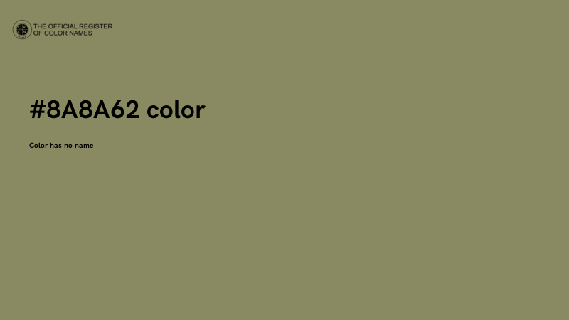 #8A8A62 color image