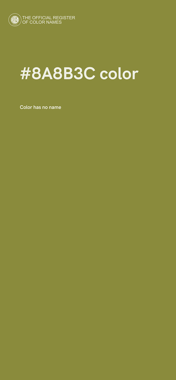 #8A8B3C color image