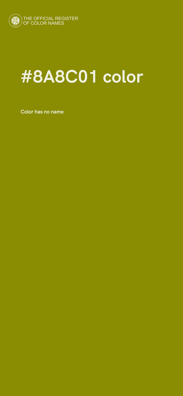 #8A8C01 color image