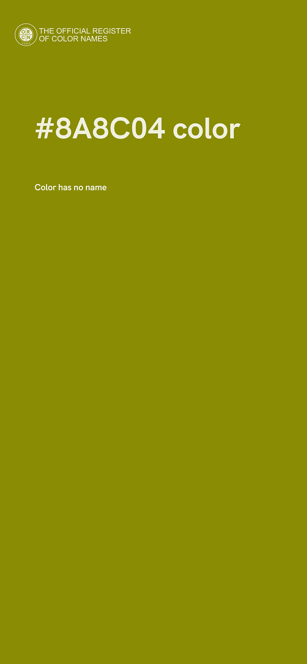 #8A8C04 color image