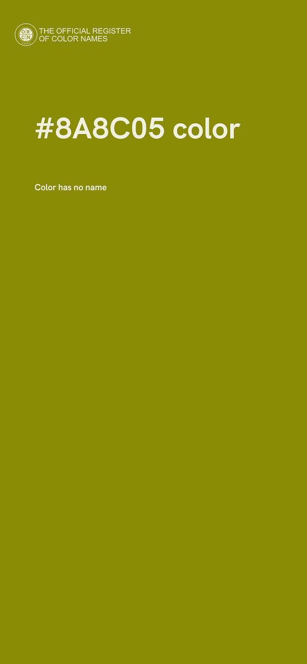 #8A8C05 color image