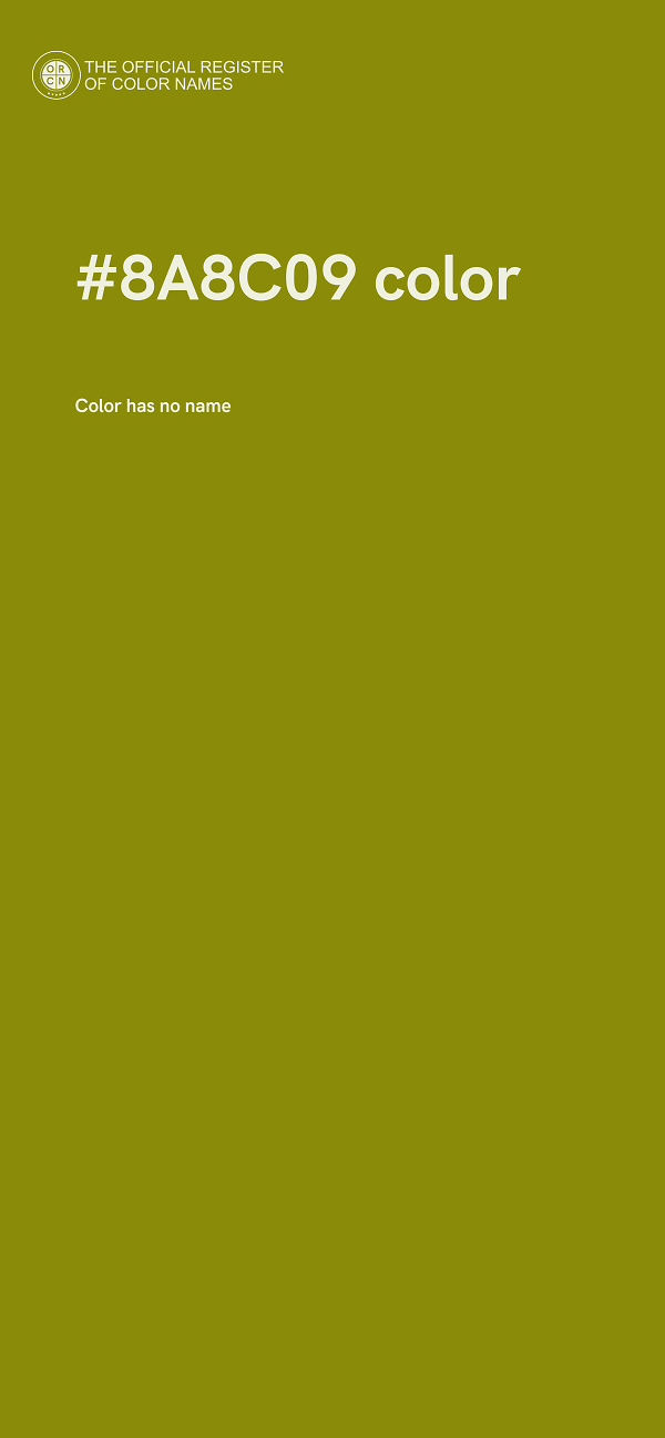 #8A8C09 color image