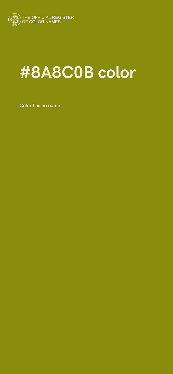 #8A8C0B color image