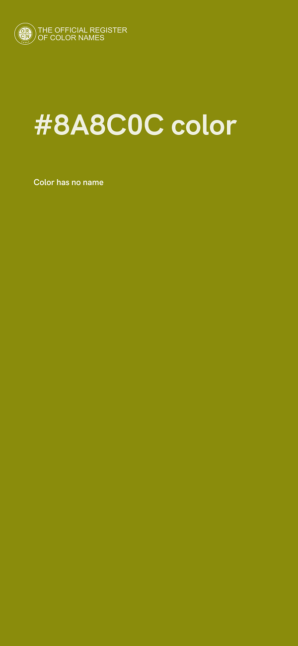 #8A8C0C color image