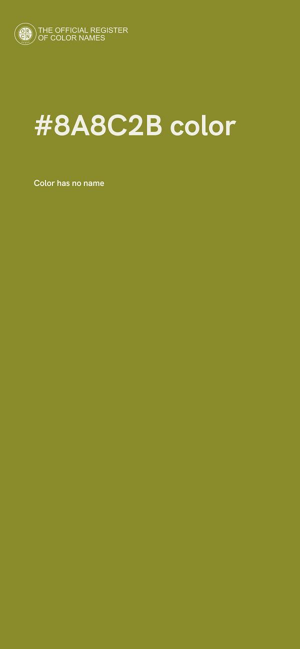 #8A8C2B color image