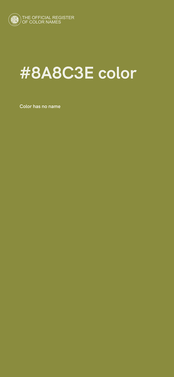 #8A8C3E color image