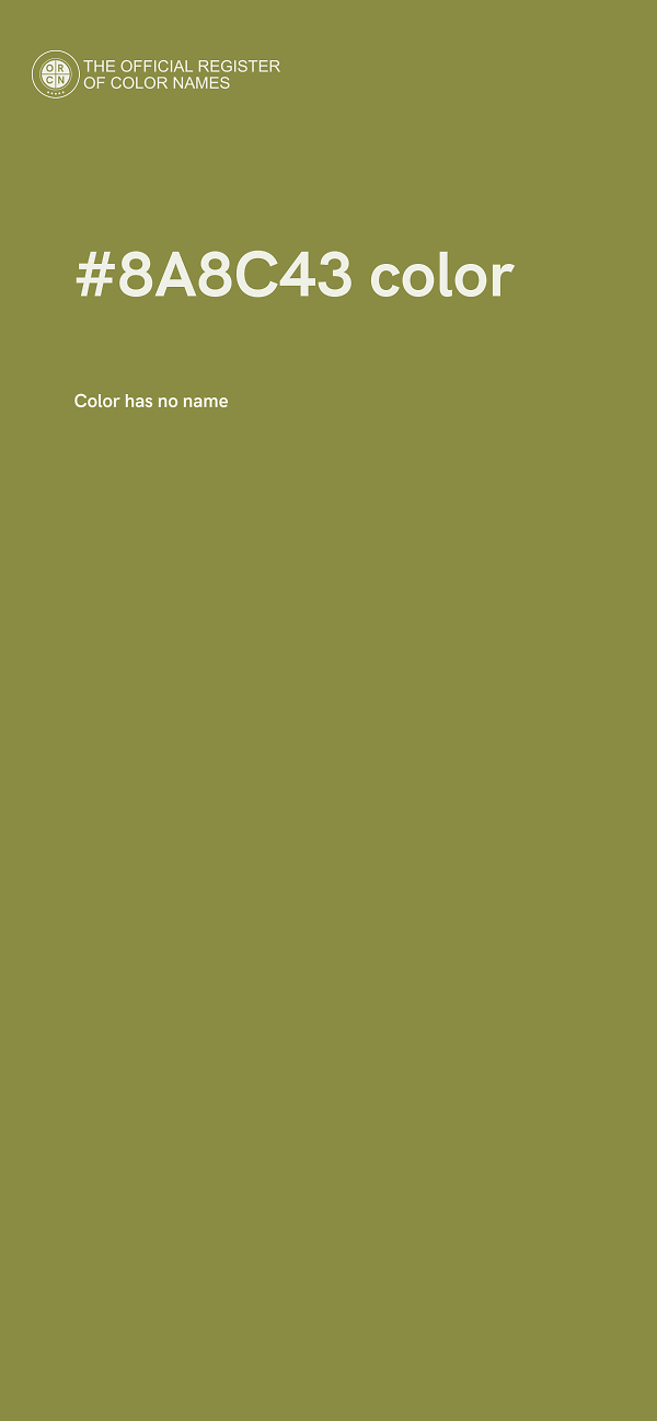 #8A8C43 color image