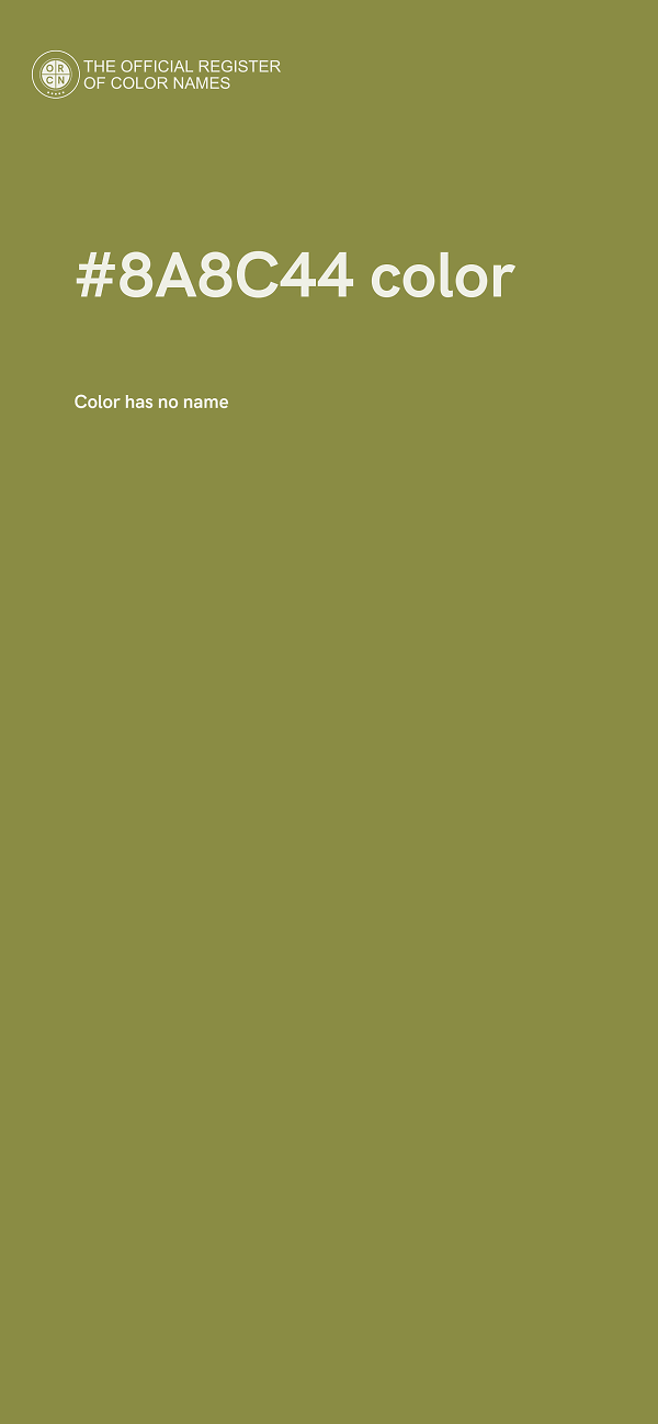 #8A8C44 color image
